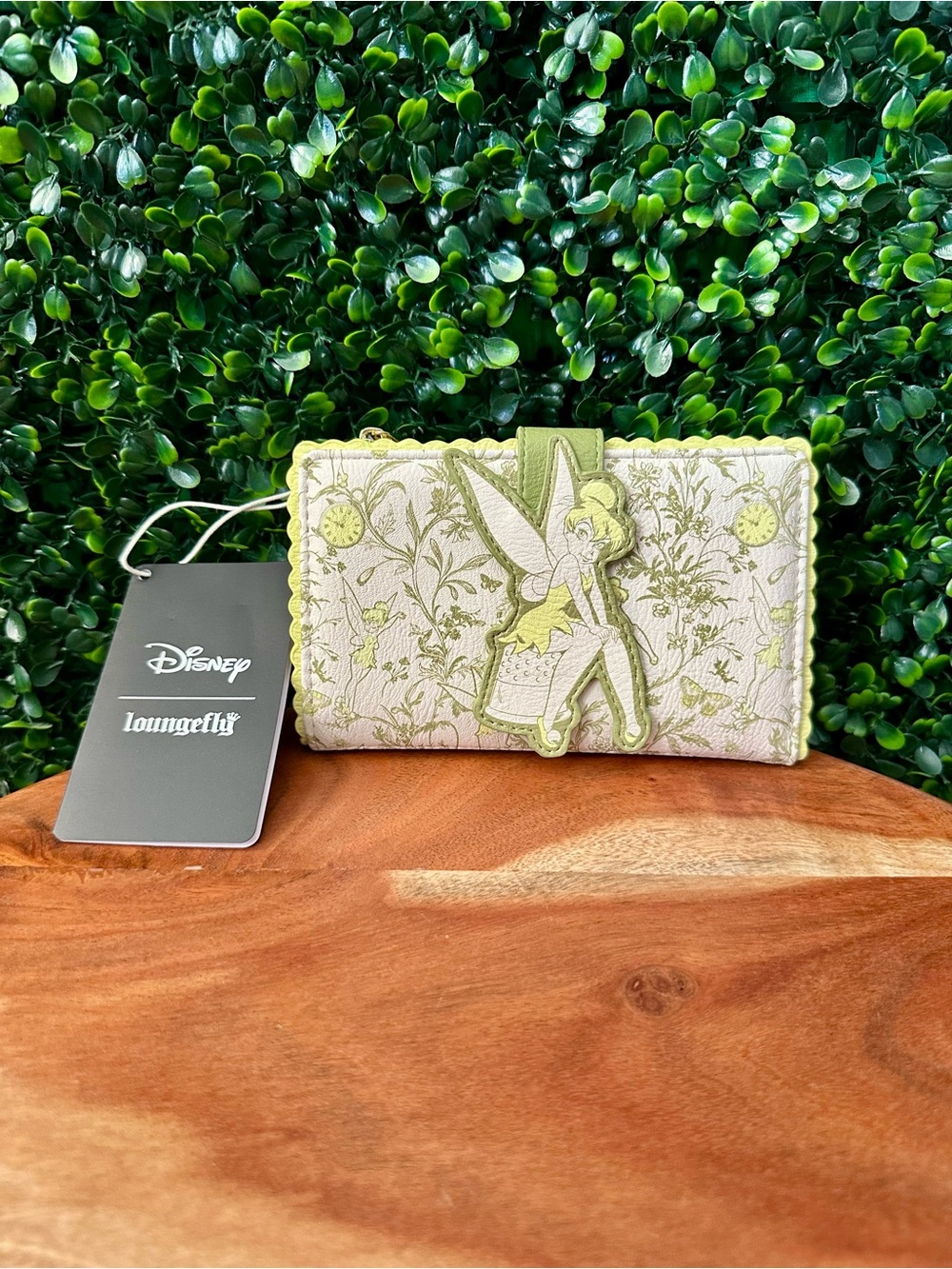 Loungefly Disney Peter Pan Tinker Bell Floral Allover Print Wallet